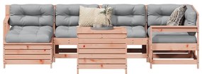 7 pcs conjunto sofás jardim madeira abeto-de-douglas
