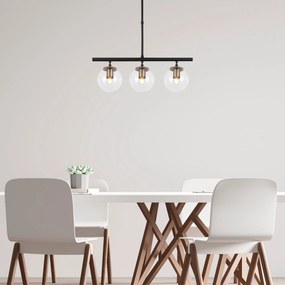 Candeeiro de Teto Atmaca – Preto Antigo – 60 x 15 cm