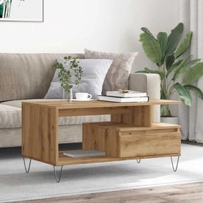 Mesa centro 90x49x45 cm derivados de madeira carvalho artisiano