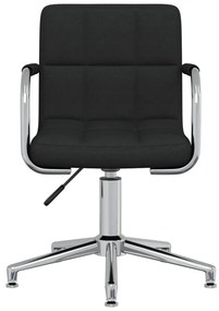 Cadeira de escritório giratória tecido preto