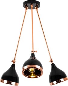 Candeeiro de Teto Yildo – Preto Cobre – 60 cm x 63 cm