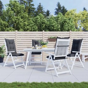 vidaXL Almofadões para cadeiras altas de jardim 4 pcs tecido preto