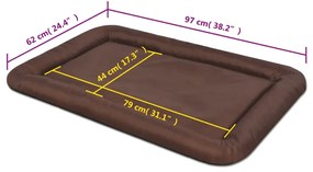 Colchão para cães castanho tamanho XXL