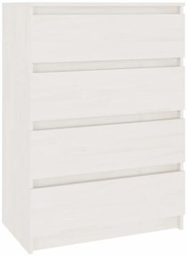 Armários de apoio 3 pcs pinho maciço branco