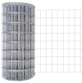 Cerca Euro da com 13 Postes 0,4x25 m Aço Galvanizado