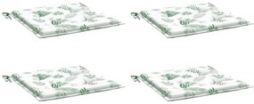Almofadões p/ cadeira 4pcs 50x50x3cm tecido padrão folhas