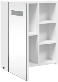 Armário espelhado p/ casa de banho c/ LEDs 45x13x52 cm branco