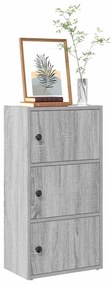 Estante 40x24x77 cm derivados de madeira cinzento sonoma