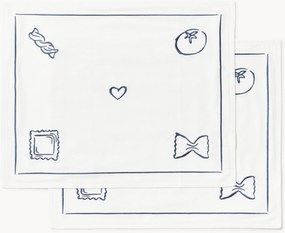 Individuais de mesa com bordado Tutti, conjunto de 2