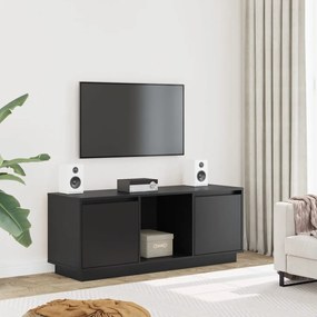 Móvel de TV 110,5x35x44 cm madeira de pinho maciça preto