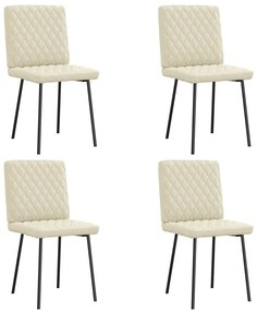 Cadeiras de jantar 4 pcs couro art. creme