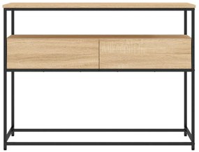 Mesa consola 100x40x75 cm derivados de madeira carvalho sonoma