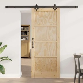 Porta Deslizante com Conjunto de Ferragens 'ORKDAL'Madeira Sólida de P