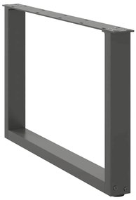Pés para mesa de centro em forma de U, 2 peças, antracite, 70x (42-43)