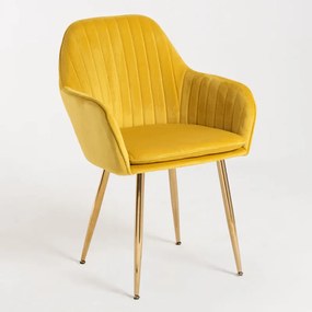 Cadeira Rebil Golden - Amarelo - Design Nórdico