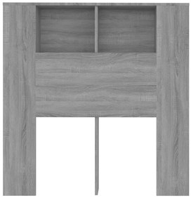 Armário de cabeceira 100x18,5x104,5 cm sonoma cinzento