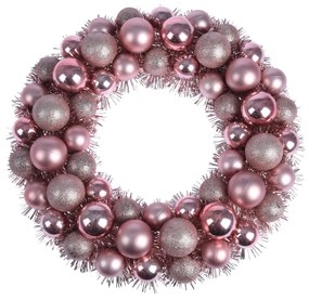 Coroa Natal Rosa 39CM