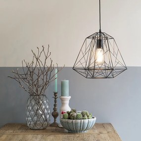 Candeeiro de suspensão industrial preto - Framework Basic Moderno