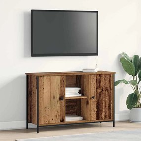 Aparador de TV vidaXL Caramelo Artesanal 101x35x65 cm em Madeira de Engenharia e Aço
