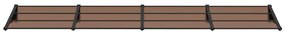 Toldo de porta 396x90 cm policarbonato preto