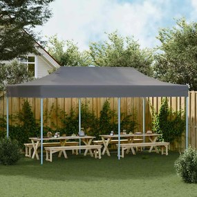 vidaXL Tenda para festas pop-up dobrável 3x6 m antracite