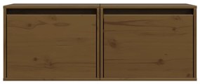 Armários de parede 2 pcs 45x30x35 cm pinho maciço castanho mel