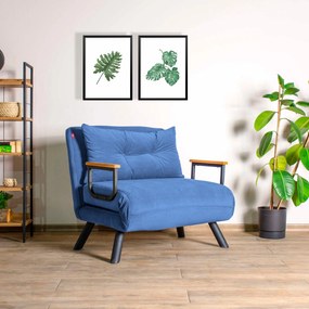 Sofá-Cama de 1 Lugar Sando – Azul – 175 x 60 cm
