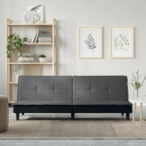 vidaXL Sofá-cama tecido cinzento-escuro