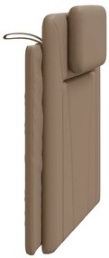 Almofadão de cabeceira 100 cm couro artificial cappuccino