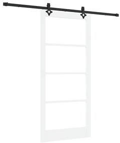 Porta Deslizante vidaXL com Conjunto de Hardware Branco 93x202 cm em M