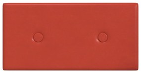 Painel parede 12 pcs 30x15 cm couro artificial 0,54 m² vermelho