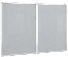 Quadro branco magnético dobrável 100x80x1,7 cm alumínio