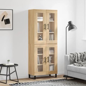 vidaXL Armário alto 69,5x34x180 cm derivados de madeira cor sonoma
