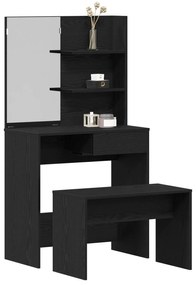 Conjunto de Tocador vidaXL Carvalho Preto Madeira de Engenharia, Tocad