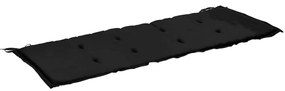 vidaXL Almofadão para banco de jardim 120x50x3 cm preto e cinzento