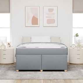Estrutura de cama com colchão Cinzento-claro 140 x 200 cm