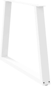 Pés para mesa de jantar em V, 2 peças, branco, 100x(72-73,3) cm, aço