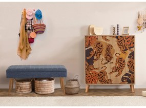 Conjunto de Mobiliário de Entrada Multilux – Azul Escuro e Sonomo – Sa