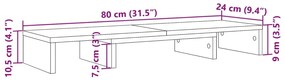 Suporte para monitor ajustável derivados de madeira branco