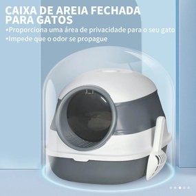 PawHut Caixa de Areia para Gatos Dobrável Caixa de Areia para Gatos Fe