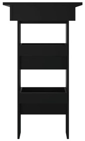 Mesa de bar p/ parede 102x45x103,5 cm derivados madeira preto