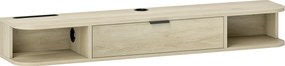HOMCOM Móvel de TV Suspenso com Orifício para Cabos Estilo Moderno para Televisão 50 Polegadas 120x24x16 cm Madeira | Aosom Portugal