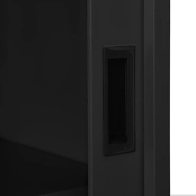 Armário com porta deslizante aço 90x40x90 cm antracite