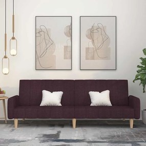 vidaXL Sofá-cama de 2 lugares tecido roxo