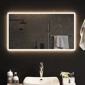 vidaXL Espelho de casa de banho com luzes LED 50x90 cm