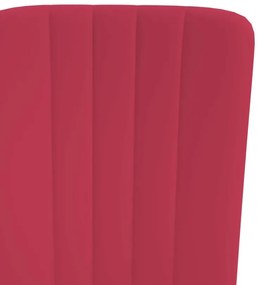 Cadeiras de jantar 2 pcs veludo vermelho tinto