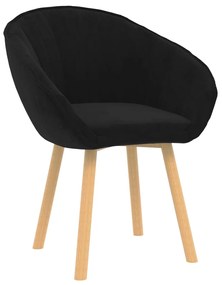 vidaXL Cadeira de jantar veludo preto