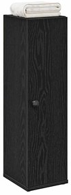 vidaXL Móvel p/ casa de banho c/ suporte de rolos 20,5x22x72 cm preto