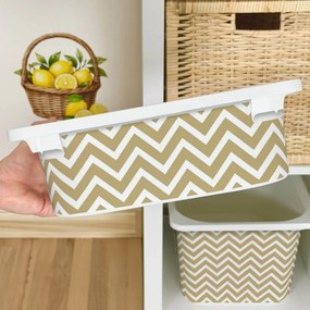 Autocolante para caixa IKEA TROFAST - Chevron dourado (zig-zag)