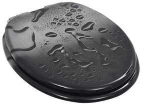 Assento sanita c/ tampa de fecho suave MDF design gotas de água
